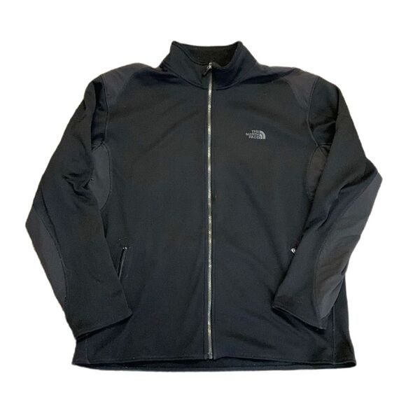 The North Face TKA Stealth Black Mesh Fleece Full Length Zipper Jacket Size XL - Picture 2 of 16